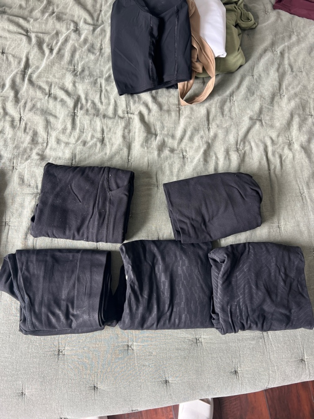 Black Athletic Leggings Bundle - 5 Pairs